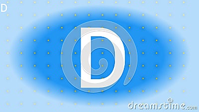 Happy Round Logo Design with Blue Circle and D Letter Stock Photo