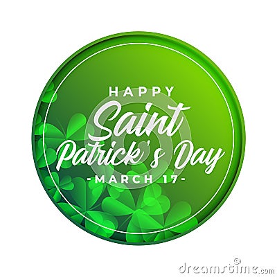 Happy saint patricks day celebration symbol Vector Illustration