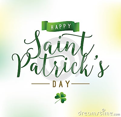 Happy Saint Patricks day Vector Illustration