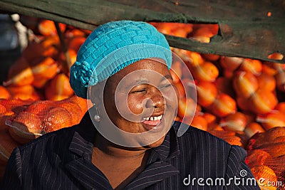 Happy sales woman Stock Photo