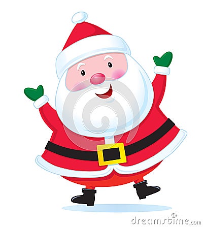 Happy Santa Claus Cartoon Illustration