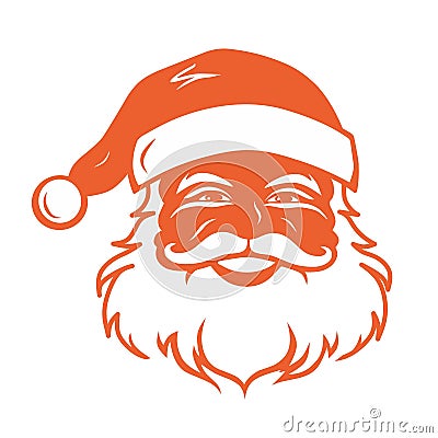 happy Santa illustration design on a white background Vector Illustration