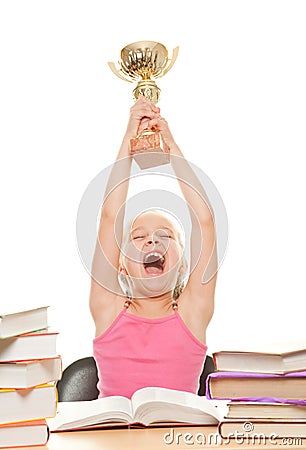 Happy schoolgirl Stock Photo