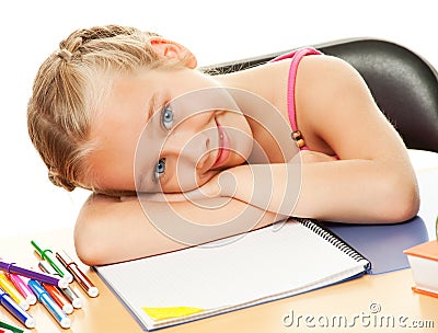 Happy schoolgirl Stock Photo