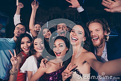 Happy 2019 Self-portrait of nice beautiful adorable pretty swee Stock Photo