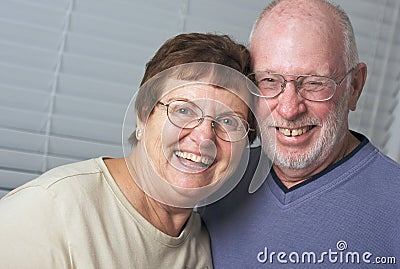 Happy Senior Adult Couple Stock Photo