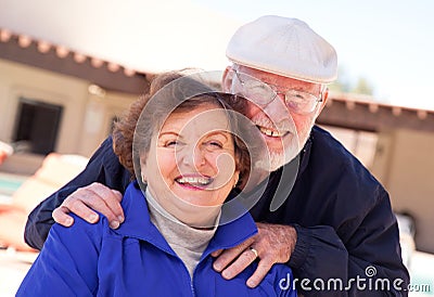 Happy Senior Adult Couple Stock Photo