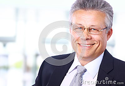 Happy senior business man Stock Photo