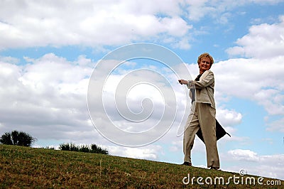 Happy senior business woman Stock Photo