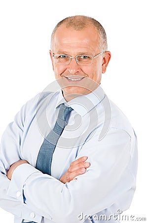 Happy senior businessman professional look Stock Photo