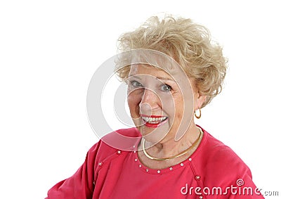 Happy Senior Lady Stock Photo