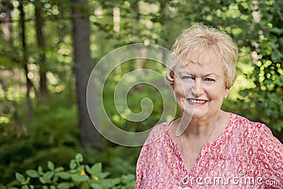 Happy senior woman Stock Photo