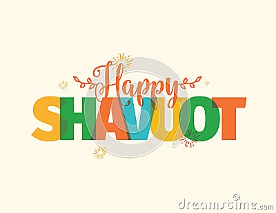 Happy Shavuot. Jewish holiday of Shavuot Vector Illustration