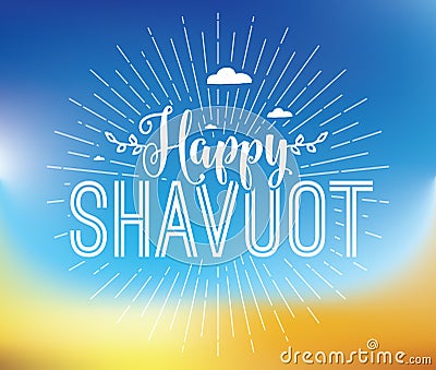 Happy Shavuot. Jewish holiday of Shavuot Vector Illustration