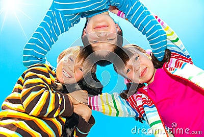 Happy Siblings Stock Photo