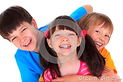 Happy Siblings Stock Photo