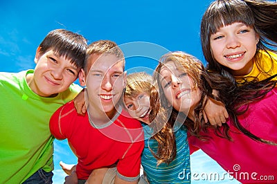 Happy Siblings Stock Photo