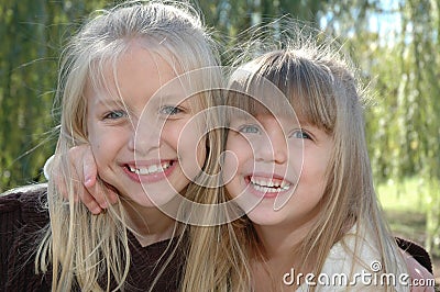 Happy Sisters Stock Photo