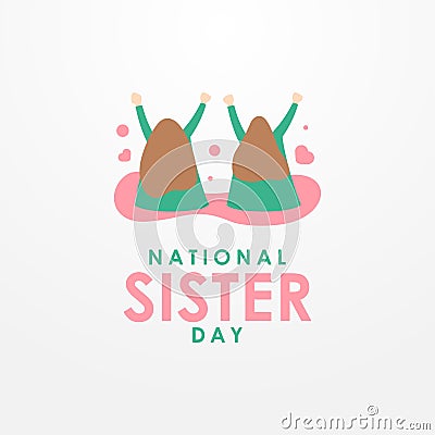 Happy Sisters Day Vector Design Illustration For Celebrate Moment Vector Illustration