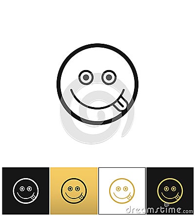 Happy smile logo or joy smiling vector icon Vector Illustration