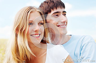 Happy smiley couple Stock Photo