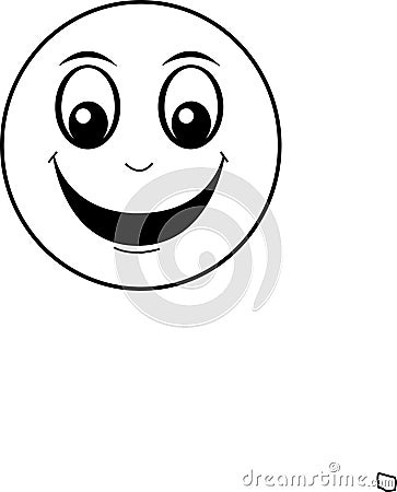 Happy Smiley Face Cartoon Illustration