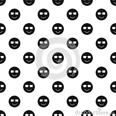 Happy smiley pattern, simple style Vector Illustration
