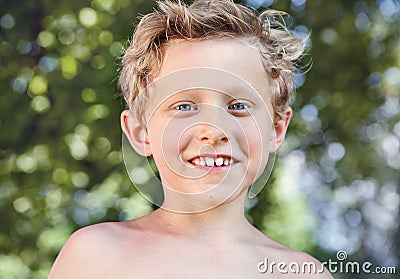 Happy smiling boy portrait Stock Photo