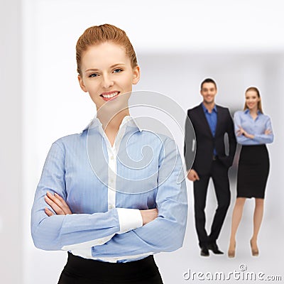 Happy and smiling business team Stock Photo