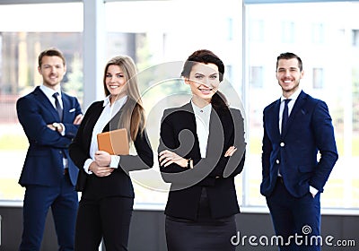 Happy smiling business team Stock Photo