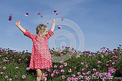 Happy smiling, child playing Stock Photo