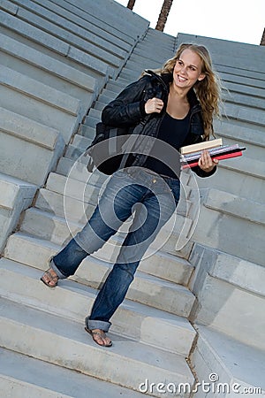 Happy smiling college student Stock Photo