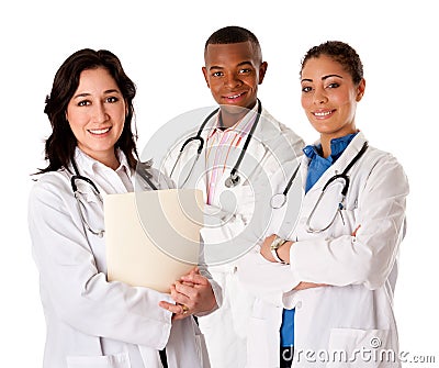 Happy smiling doctor physician team Stock Photo