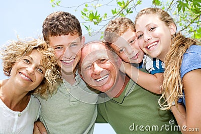 Happy smiling family Stock Photo