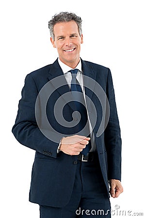 Happy Smiling Mature Businessman Stock Photo