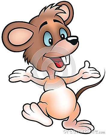 Happy Smiling Mouse Vector Illustration