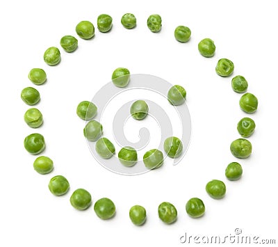 Happy smiling pea face Stock Photo