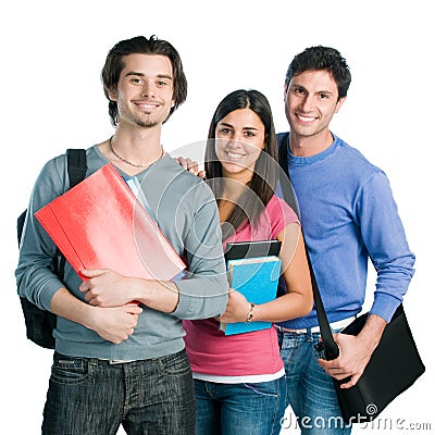 Happy smiling students group Stock Photo