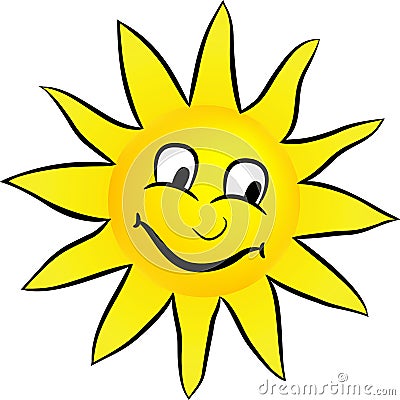 Happy smiling sun Vector Illustration