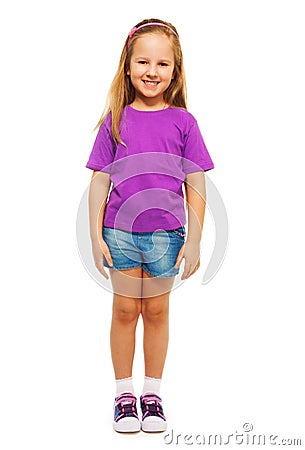 Happy 6 years old girl Stock Photo