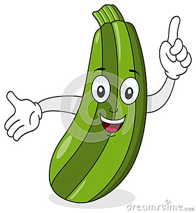 Happy Smiling Zucchini Character Vector Illustration