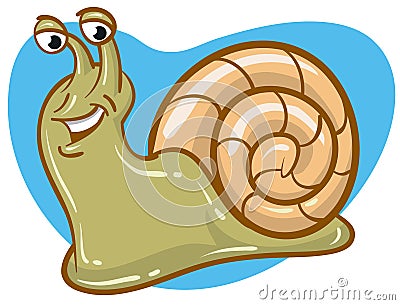 Happy Snail Vector Illustration