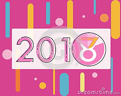 happy new year loading 2018 abstract background Vector Illustration