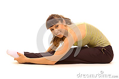 Happy sportswoman Stock Photo