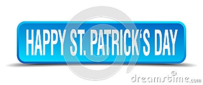 happy st Patrick's day button Vector Illustration