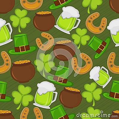 Happy St. Patricks Day celebration background. Stock Photo