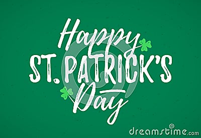 Happy St. Patrick`s Day greeting card Vector Illustration