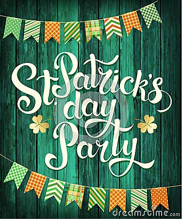 Happy St. Patrick`s Day Party. Vector Illustration