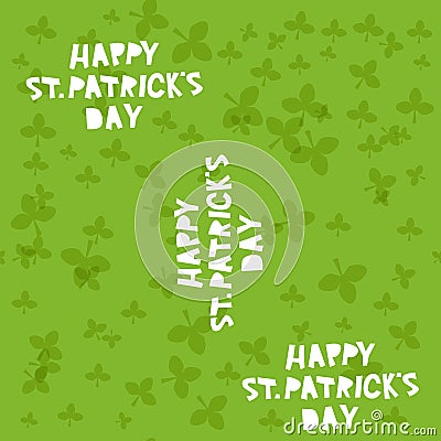 Happy St. Patrick's Day seamless pattern. Vector Vector Illustration