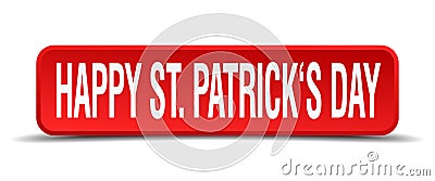happy st Patrick's day button Vector Illustration
